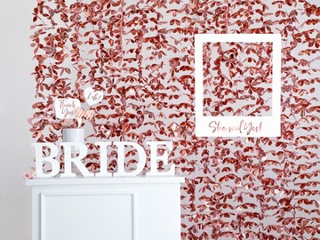 DREWNIANA LITERA E STOJĄCA BIAŁA 3D-20CM WESELE