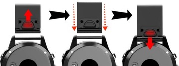 ЧЕРНЫЙ Быстрый силиконовый ремешок для Garmin FENIX 5S Plus