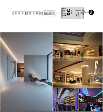 10M TAŚMA Led 24V-ZESTAW RGBW RGB+W BIAŁY CIEPŁY/ZIMNY Premium