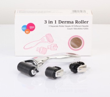 3x Derma roller CIAŁO TWARZ OCZY Dermaroller 3w1