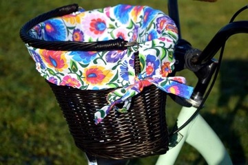 Koszyk wiklinowy na ROWER clik kosz +obszycie 16wz
