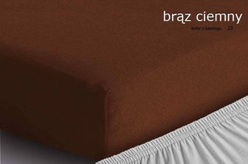 Prześcieradło z gumką FROTTE 140x200 ciemny brąz