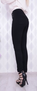 КОМФОРТНЫЕ БРЮКИ, РЕМЕНЬ НА ЗАВЯЗКЕ, ПУГОВИЦЫ, ВЫСОКАЯ ТАЛИЯ 304А.