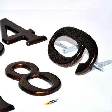 Cyfra Numer na posesję, budynek, dom 3D aluminium