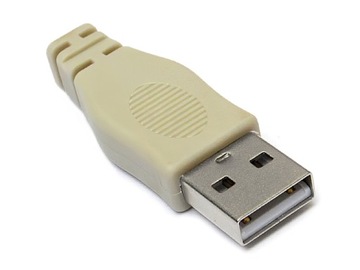 Wtyk USB2.0 typ A HighSpeed 480Mb/s z osłoną na kabel lutowany