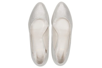 Приталенные свадебные туфли на устойчивом каблуке 38.