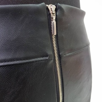 Spódnica ołówkowa wysoki stan eko skóra 40 cm r.42