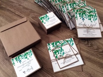 СВАДЕБНЫЕ ПРИГЛАШЕНИЯ Цветы в стиле бохо в деревенском стиле, конверт