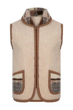 ШЕРСТЯНОЙ ЖИЛЕТ С ВОРОТНИКОМ, МЕРИНОС, 3XL