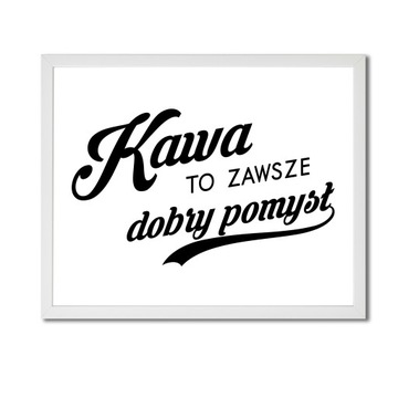 Современная картина с надписями-плакатами в кофейной рамке.