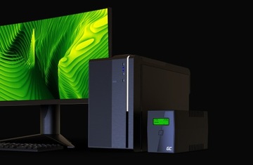 ИБП ИБП 2000 ВА, 1200 Вт, ЖК-дисплей + ПРОГРАММА ИБП GREEN CELL GC