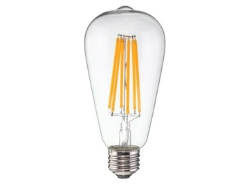 ŻARÓWKA LED FILAMENT RETRO E27 6W ST64 EDISON