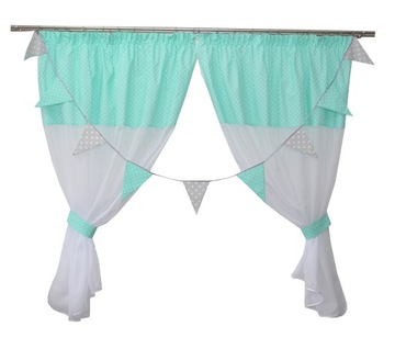 FIRANKA FIRANKI DZIECIĘCA bawełna grochy 400x160