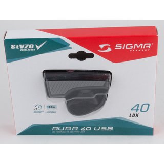 SIGMA AURA 40 USB передний фонарь