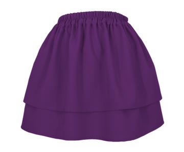 PL FIOLETOWA SPÓDNICZKA SPÓDNICA WARSTWY FALBANY
