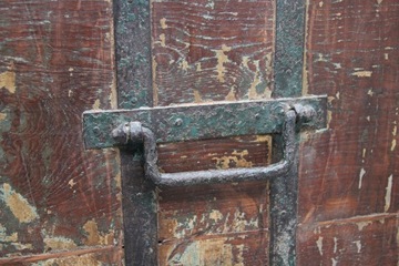 Деревянный сундук Металл Индийский Колониальный Старый