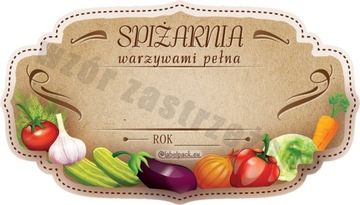 ETYKIETY NA SŁOIKI, NAKLEJKI NA PRZETWORY 100szt.