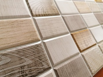 Стеновые панели Деревянная Мозаика 3D ПВХ MATT WOOD