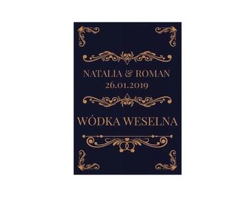 Naklejki na ślub wódkę wesele butelkę ELEGANT