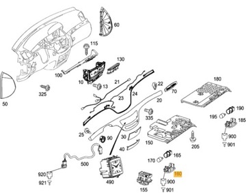 OSVĚTLENÍ LAMPA INTERIÉR MERCEDES W176 W197 W204