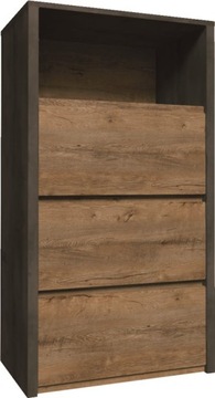 Komoda MONTANA KS3 smooth grey szuflady wąska