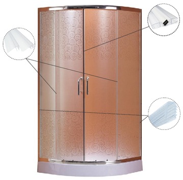 2 шт Магнитные уплотнители для кабины 185см 4мм.