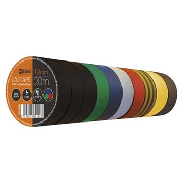 Taśma izolacyjna PVC 19mm / 20m mix 10szt