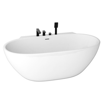 Wanna WOLNOSTOJĄCA MANDAL 170x85 + CZARNA BATERIA