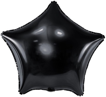 BALON FOLIOWY GWIAZDA CZARNY-48CM-0248