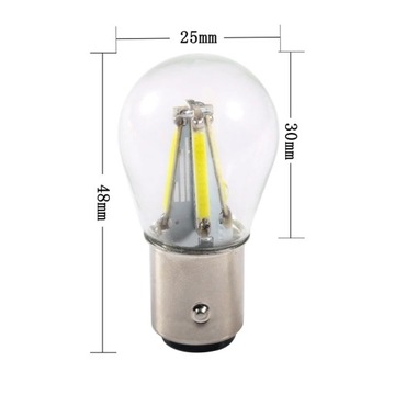 Светодиод 4 COB Filment P21/5W Bay15D 12 В 24 В.