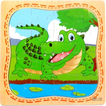 EDUKACYJNE PUZZLE DREWNIANE układanka DLA DZIECI