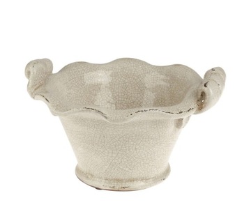 PATERA ceramiczna 'fala' WHITE hand made INDONEZJA