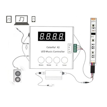 КОНТРОЛЛЕР REMOTE+X2 ДЛЯ МУЗЫКАЛЬНЫХ КАССЕТ RGB MAGIC