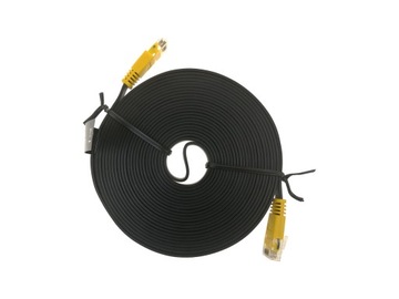 KABEL SIECIOWY LAN RJ45 CAT5E 5m Czarny Płaski