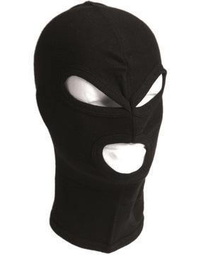 MIL-TEC BAWEŁNIANA UNIWERSALNA KOMINIARKA ZIMOWA POD KASK BALACLAVA CZARNA
