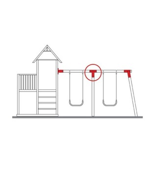 Соединитель для распашных 90х90 - квадрат 90 градусов.