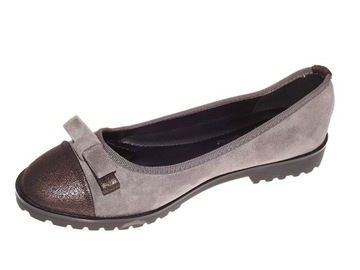 Balerine Zamszowe 888-12 Grey r.38