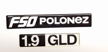 EMBLEMAT NAKLEJKA ZNACZEK FSO POLONEZ 1.9 GLD