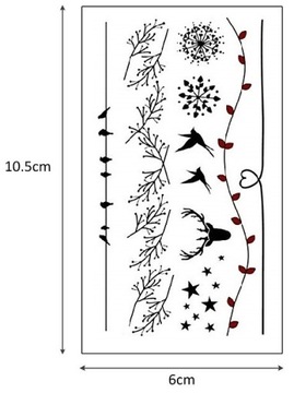 ВРЕМЕННАЯ МОЮЩАЯСЯ ТАТУ ДЛЯ ЖЕНСКОЙ РУКИ, ПТИЦЫ