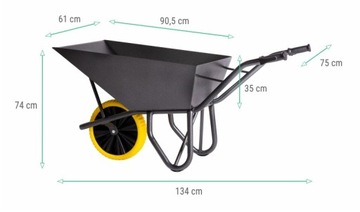 Тачка KELBERG PAVEMENT 120L КОНСТРУКЦИЯ 2,5 мм ПУ