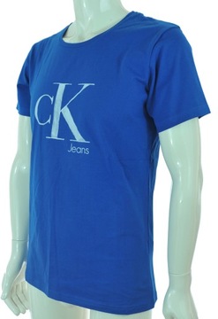 CALVIN KLEIN koszulka t-shirt niebieska logo M