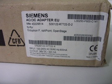 БЛОК ПИТАНИЯ 38 В ДЛЯ IP-ТЕЛЕФОНА OPTIPOINT OPENSTAGE