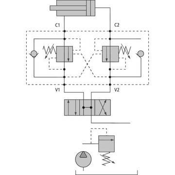 ГИДРАВЛИЧЕСКИЙ ЦИЛИНДР 400 С РЕГУЛИРУЕМЫМ ЗАМКОМ