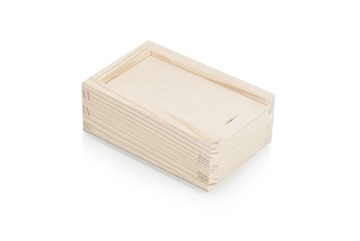 DREWNIANE PUDEŁKO NA PENDRIVE DECOUPAGE pojemnik