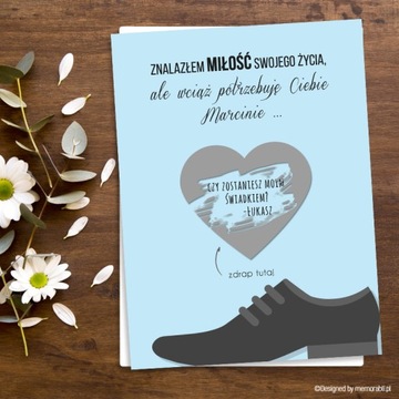 СКРЕТЧ-КАРТА - ОБУВЬ для свидетелей свадьбы