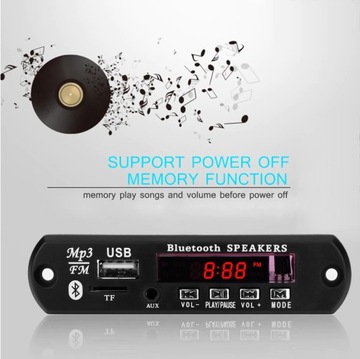 МОДУЛЬ BLUETOOTH-ПЛЕЕРА MP3 AUX РАДИО ПУЛЬТ ДУ USB