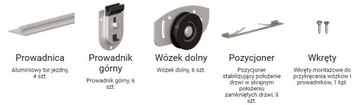 Система W60 для раздвижных дверей в шкафах шириной 200 см.