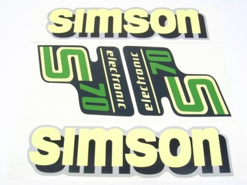 KNIAZW - NAKLEJKA SIMSON S70 ELEKTRONIC WZÓR DDR