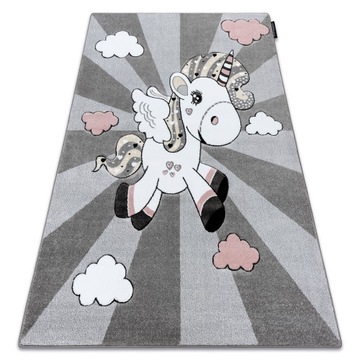 DYWAN DLA DZIECI 140x190 UNICORN BULDOG KUCYK