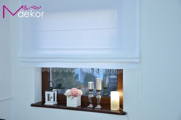 РИМСКИЕ ШТОРЫ С ЦЕПОЧНЫМ МЕХАНИЗМОМ, БЕЛАЯ ШТОРА